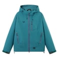thumbnail image 1 of Yungyresw Windbreaker Jacket Windproof Coat Hooded Full Zipper Lightweight Hooded Outdoor Jacket for Hiking Camping, 1 of 6