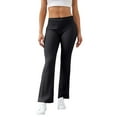 thumbnail image 1 of Yungyresw Yoga Flare Pants for Women Petite Low Rise Foldover Flared Pants Bell Bottom Leggings Wide Leg Tummy Control Leggins L, 1 of 9