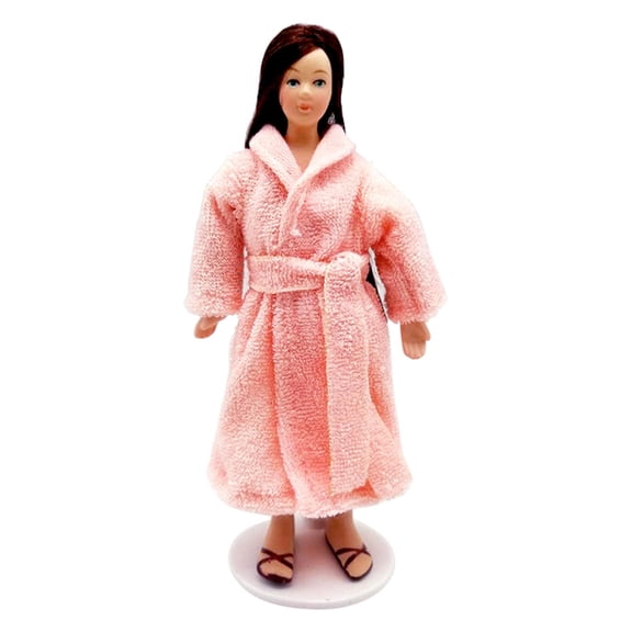 Yunhgft 1:12 Dollhouse Miniature Dolls Dollhouse Figures Kids Toys Crafts Bedroom Family Winter Pajamas