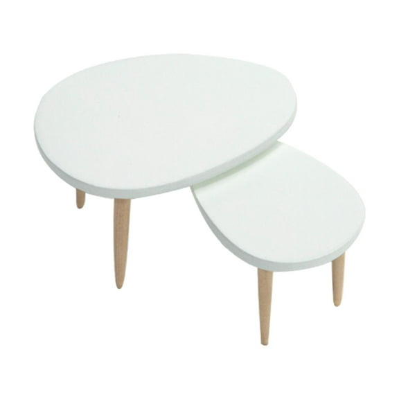 Yunhgft 1:12 Dollhouse Miniature Table Triangle Table Dining Table Desk Model for Living White