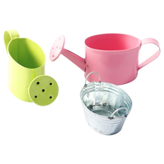 Yunhgft 1/12 Scale Miniature Watering Can Plants Kettle Dollhouse Garden Accessories Mini Watering Pot