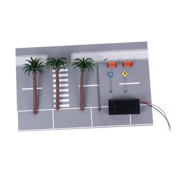 Yunhgft 1/64 Model Road Scene Backdrop Scene Model Simulation Background Parking Scenery