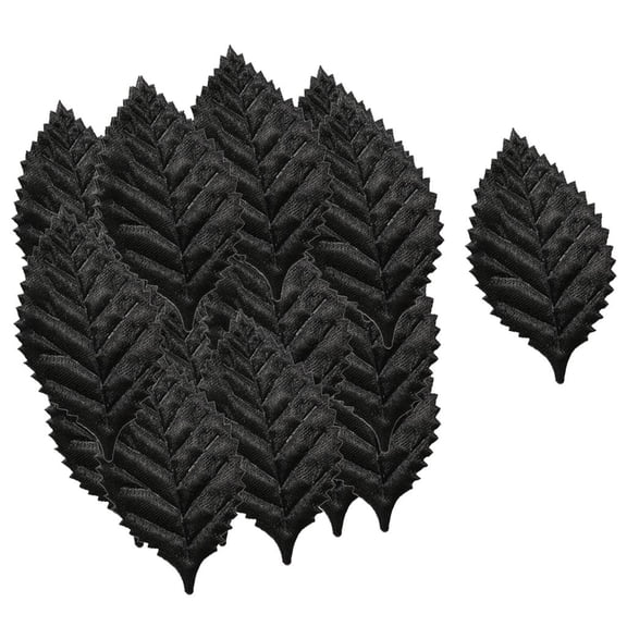 Yunhgft 100 Pieces Artificial Roses Leaves For Decaration Of Wedding Party Table Garden Black