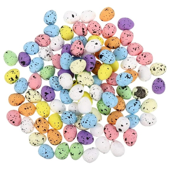 Yunhgft 100 Pieces Foam Easter Eggs Colorful Fake Bird Egg for Farmhouse Garden Home DIY 1.8cm