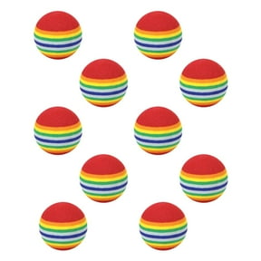Yunhgft 10Pcs Durable Rainbow Golf Ball Practice Indoor Outdooe Training Sports Balls 42mm