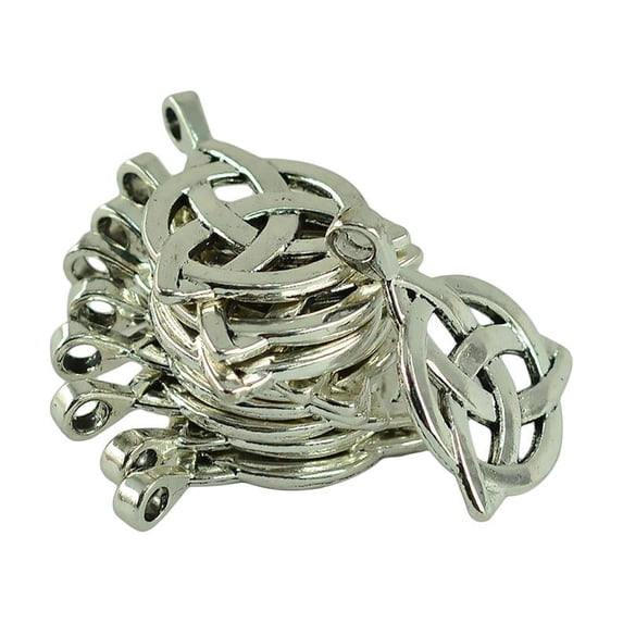 Yunhgft 10Pcs Tibetan Silver Triquetra Celtic Knot Pendant Charms Gothic Wicca Pagan