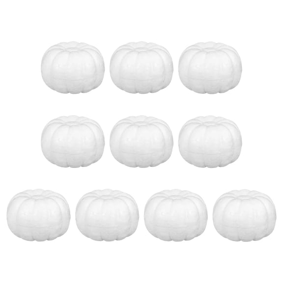 Yunhgft 10Pcs White Foam Pumpkins Crafts Props Artificial Pumpkins for Halloween Wedding 8CM