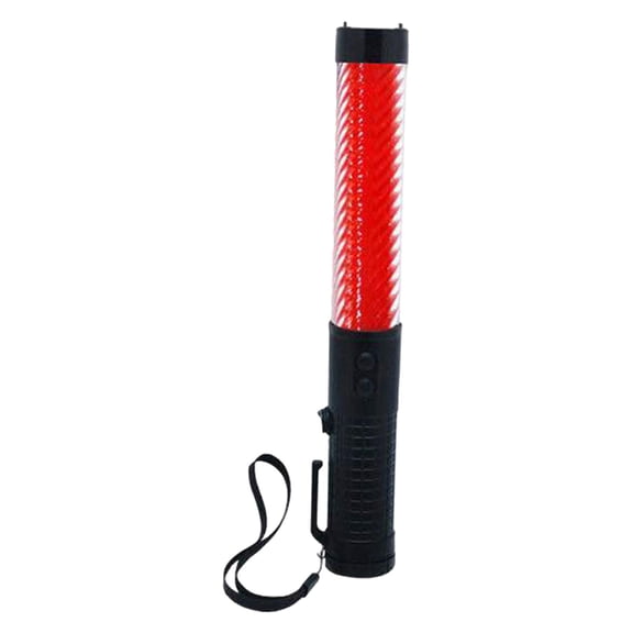 Yunhgft 11.81" LED Traffic Control Stick Traffic Signal Stick Multifunctional with Wrist Red