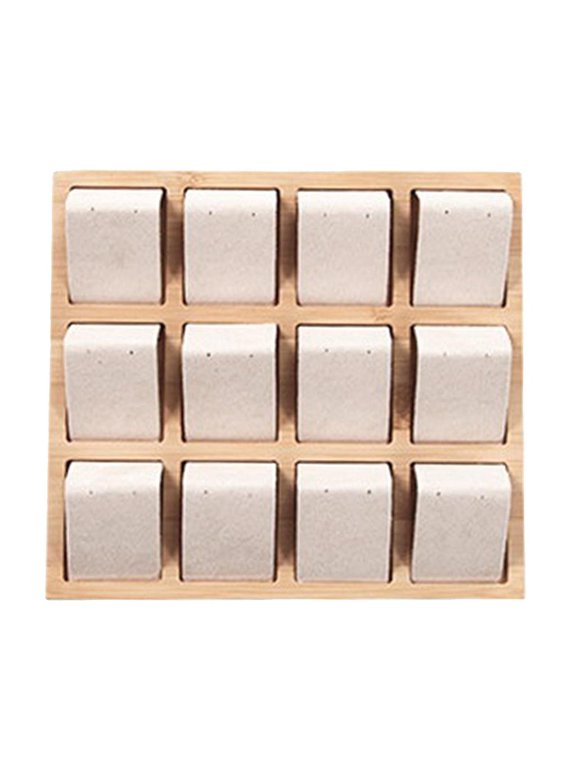 12 Pair Earring Display Cards Earrings Ear Studs Holder Card, 3 Colors Available Beige