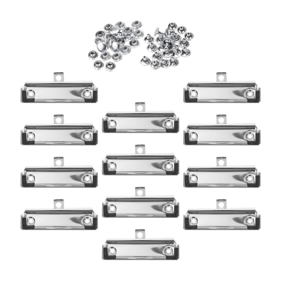 Yunhgft 12 Piece Clipboard Clips Spring Loaded Heavy Duty Low Clipboard File Board Clips