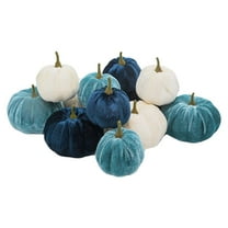 Yunhgft 12 Pieces Halloween Pumpkin Plush Throw Soft Velvet Pillow Cushion Decor Blue