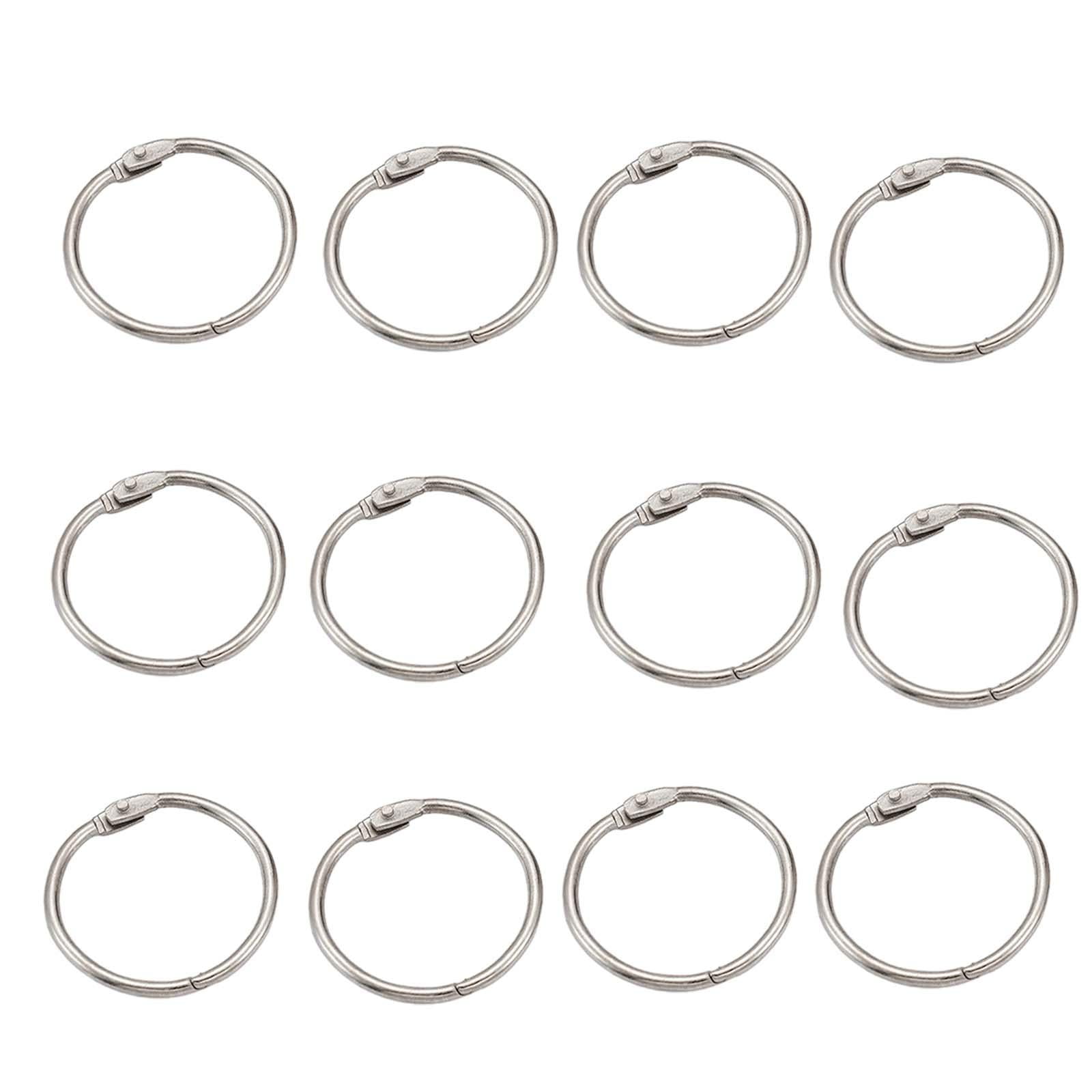 Yunhgft 12Pcs Binder Rings Hinged Rings Binding Rings Keychain Key ...