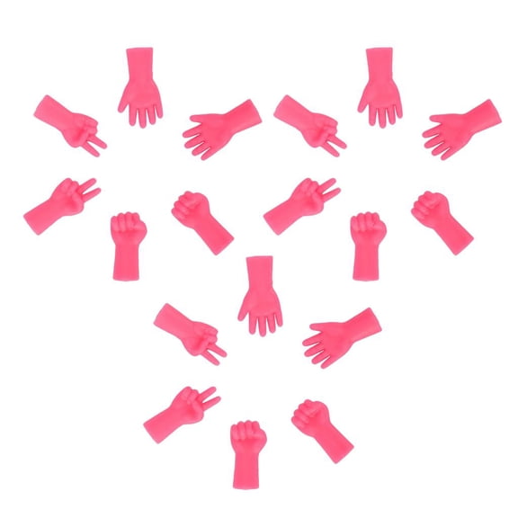 Yunhgft 18 Pack Rubber Knitting Needles Point Protectors Rock-Scissor-Paper Rose Red