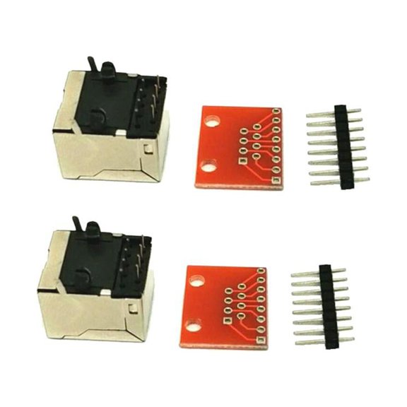Yunhgft 2 Pack 8-P Pin Connector and Breakout Board Adapter Kit Check Ethernet