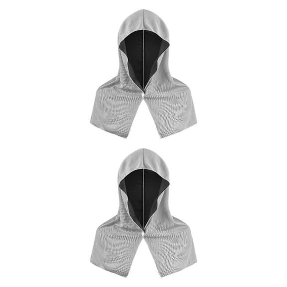 Yunhgft 2 Pack Cooling Hooded Towels, Head Bandana, Lightweight, for Outdoor Activities, Grey