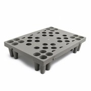 Yunhgft 2 Pack Interlocking Pallet Modular Plastic Raised Grid Surface for Warehouse Floor Storage Logistics Coordinators