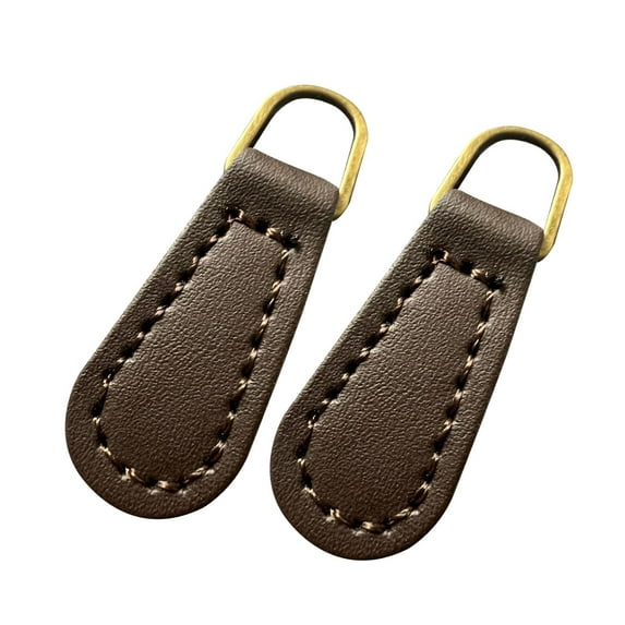 Yunhgft 2 Pieces Zipper Pulls Pullers Zip Pulls Zipper Heads for Bag Boot Purses Luggage Coffee Copper Hoop