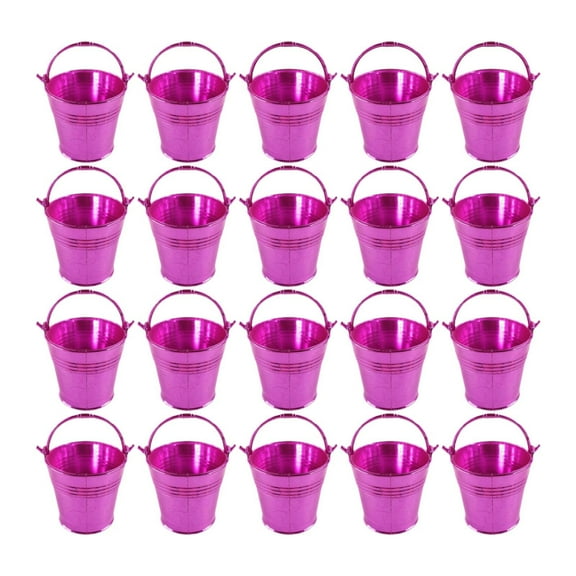 Yunhgft 20 Pieces Small Candy Buckets Party Favors Modern Centerpiece Cookie Barrels Rose Red