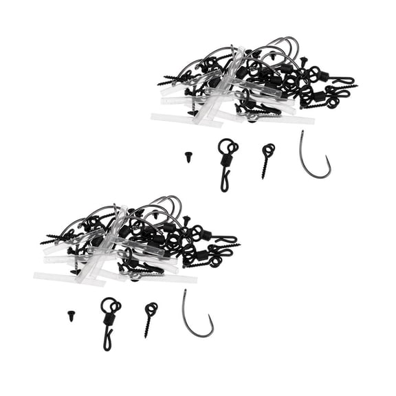 Yunhgft 20 Set Ready Tied Ronnie Rigs Carp Fishing Pop-up Rigs Tackle Spinner Rigs