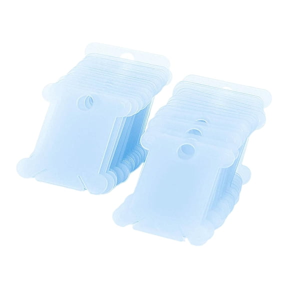 Yunhgft 200 Pieces Floss Bobbins, Floss Organizer, DIY Needlework Thread Bobbins for DIY Blue