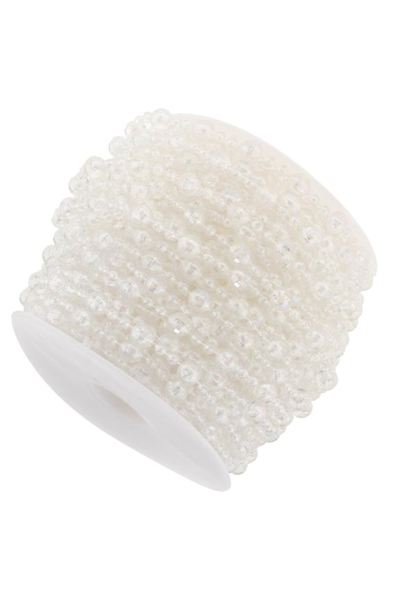 20m crystal pearl necklaces chain garland strands diy decor clear irises Clear Iridescence