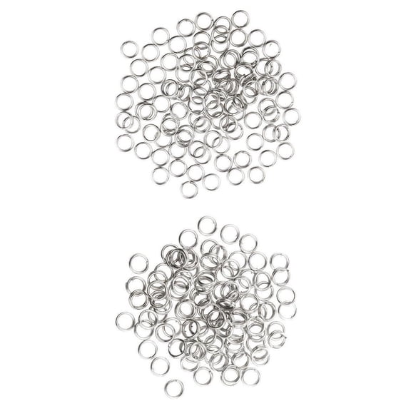 Yunhgft 2Pcs Stainless Steel Split Ring Fishing Lure Bait Connector Double Circle