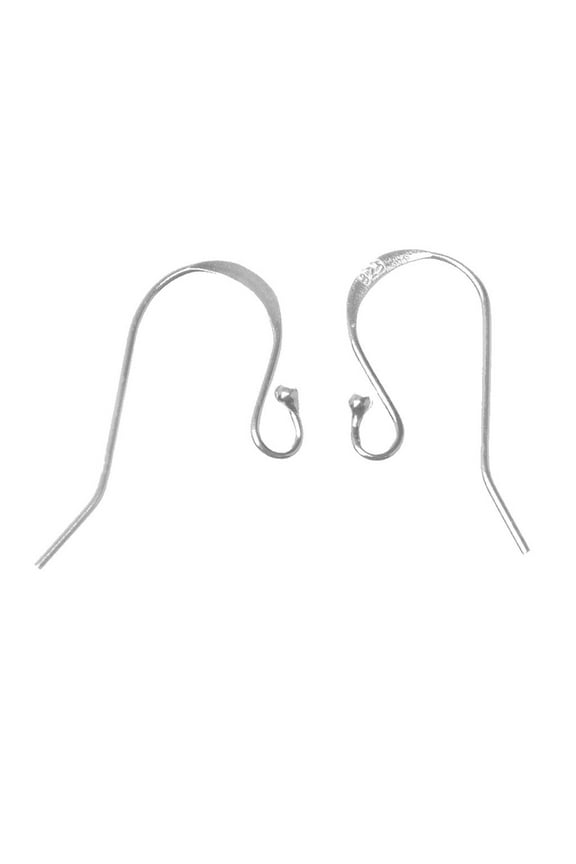 2pcs 925 Sterling Silver Ear Wire Earwires Ball Dot French Hook Dangle Earring