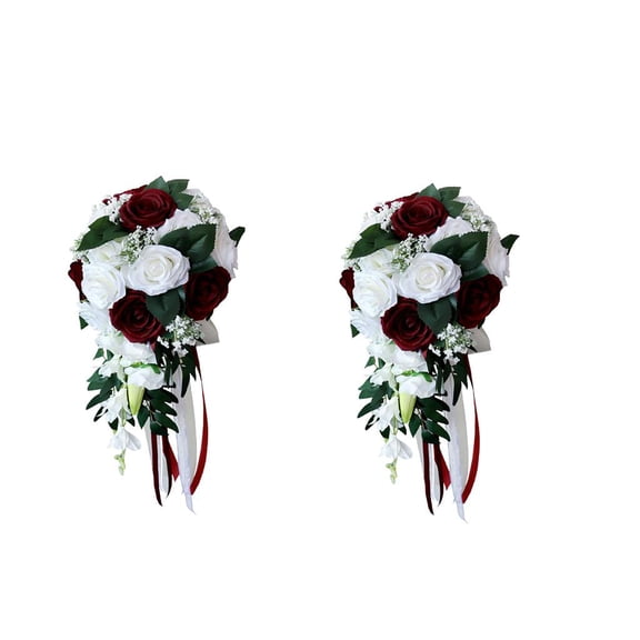 Yunhgft 2pcs Handcraft Wedding Bride Bouquet Bridesmaids Bouquet Holiday Party Supplies