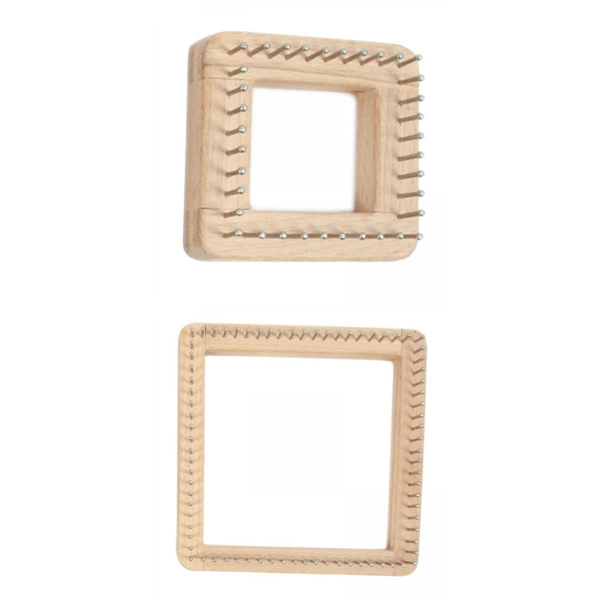 Yunhgft 2x Handmade Knitting Loom Weaving DIY Wood Needlework Crochet Tools Beginners