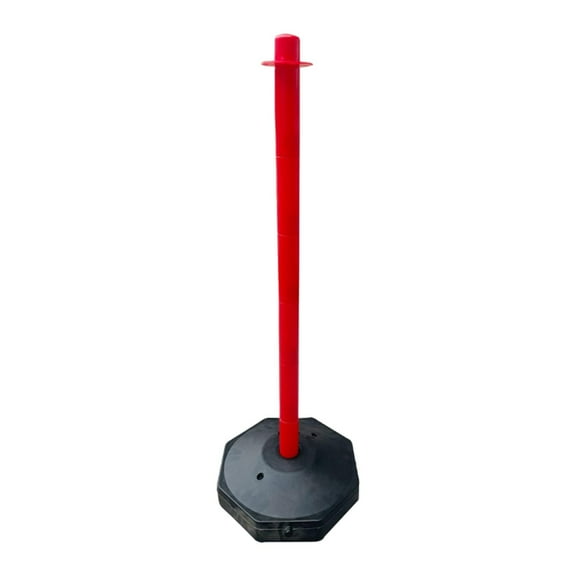 Yunhgft 33 Inch Multipurpose Cone Parking Post Driveway Warning Sign with Street Bracket Red