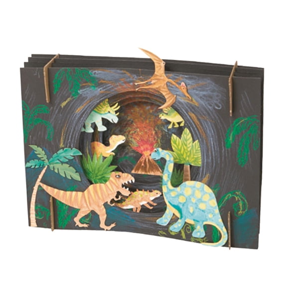 Yunhgft 3D Coloring Craft Kits Kids Material Package Drawing Puzzle Toy Dinosaur 1