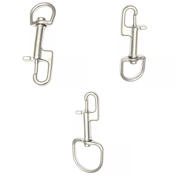 Yunhgft 3Pcs Durable Steel Swivel Eye Snap Hook Tech Clip for Dive Tool Equipment