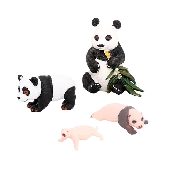 Yunhgft 4 Pieces Panda Animal Life Cycle Model Panda Growth Cycle Figures Cognitive Toys Panda growth cycle 1