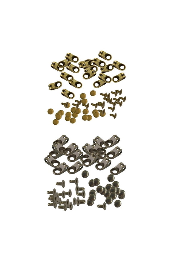 40 Set Boot Hooks Lace Fittings With Rivets Hiking Climb Repair Shoe Buckle