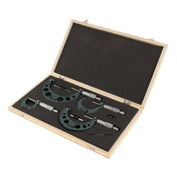 Yunhgft 4pcs Outside Caliber Micrometer Vernier Gauge Measuring Tools with Locking Clamp