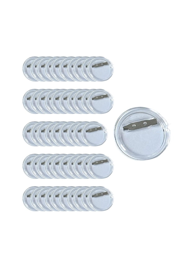 50 Pcs Button Pins Badges Makers Machine Gifts Acrylic Gifts Clear Button Badges 44mm