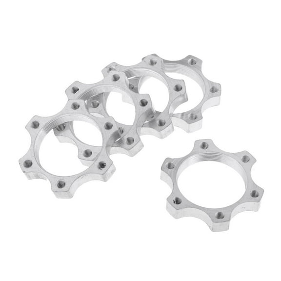 Yunhgft 5Pcs Heavy Duty Threaded Hubs, Disc Brake Rotor ,6Bolt Flange Adapter for Bike