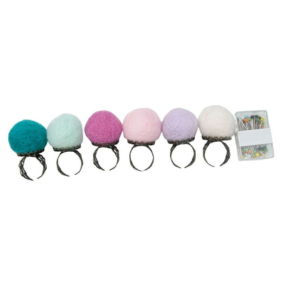 Yunhgft 6 Pieces Pin Cushion Kit Decoration Small DIY Projects Decor Needlework Wearable Set B
