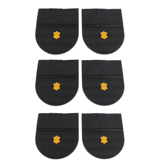 Yunhgft 6x Rubber Half Shoe Soles Heels Pads Grip DIY Shoe Repair Replacement Anti Slip