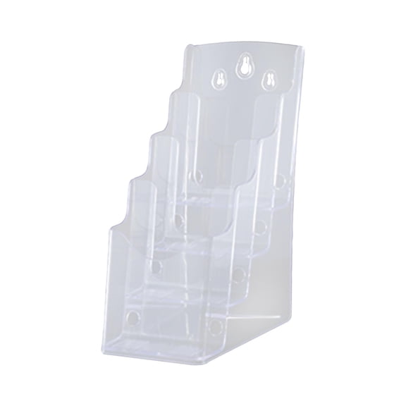 Yunhgft Acrylic Brochure Holder Clear Flyer Holder Rack for Documents Menu Pamphlets A6 A6 4 Tier