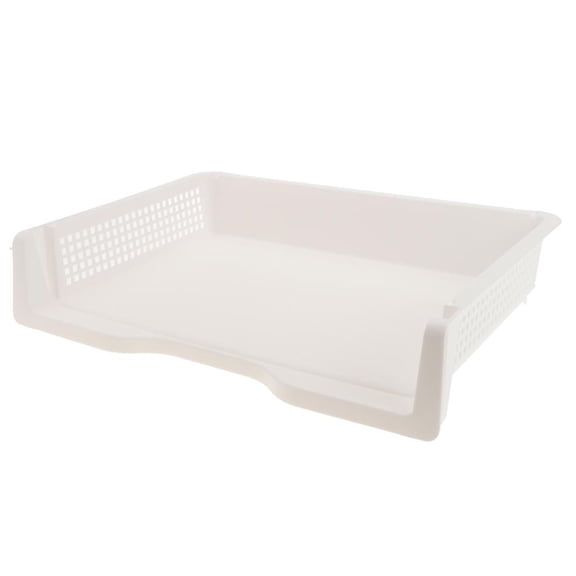 Yunhgft Acrylic Side Load Stackable Paper Tray Organizer Letter File Storage, Multiple White