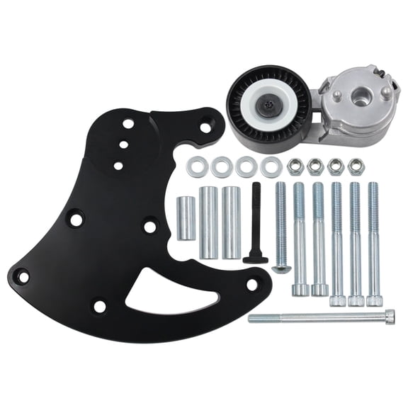 Yunhgft Aluminum Alloy LS Swap Compressors Bracket Kit Complete with Pulley Mounting Bolts Nuts Washers Spacers for Car Builders
