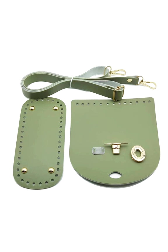 Bag Bottom for Handmade Crochet, Adjustable Shoulder Bag Hardware, Bag Strap Set Light Green