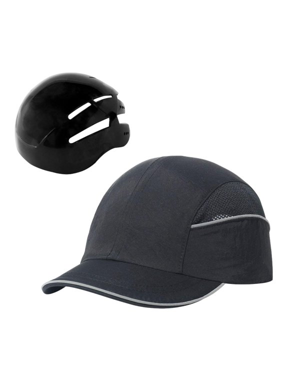 Baseball Bump Cap Baseball Hat Long Brim Lightweight Adjustable Baseball Cap Hat Black