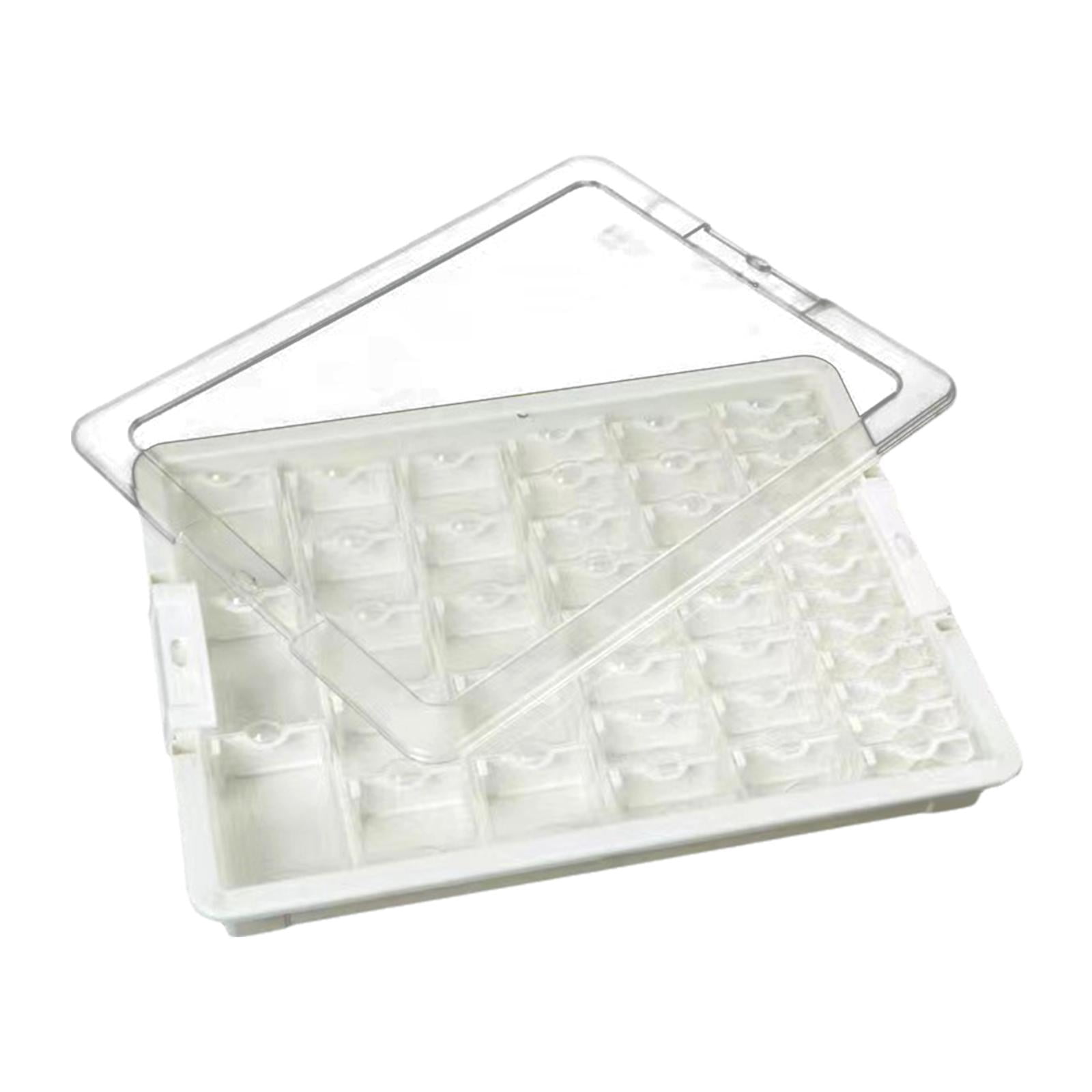 Yunhgft Bead Storage Box Bead Organizer Box with Lid Portable with Compartments Supplies 42 Grid
