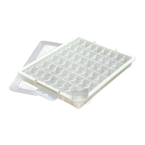 Yunhgft Bead Storage Box Bead Organizer Box with Lid Portable with Compartments Supplies 48 Grid