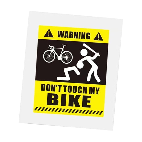 Yunhgft Bike Sticker Don't Touch Bike Protect Funny 3D Reflective Waterproof Sticker for Style B