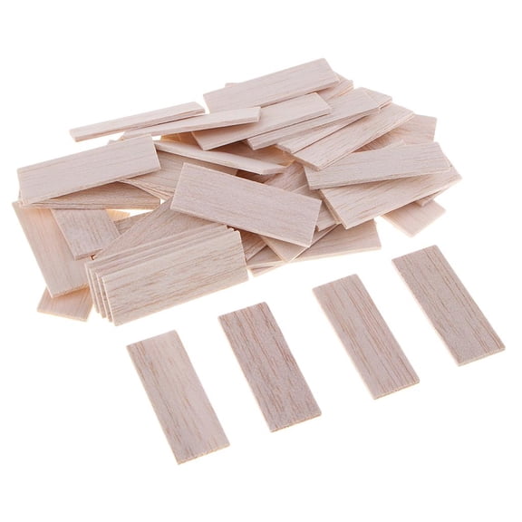 Yunhgft Blank Balsa Wood Boards Unfinished Wood Sheets For Crafts, Models & Wood Plaque 50 Pieces 50mm