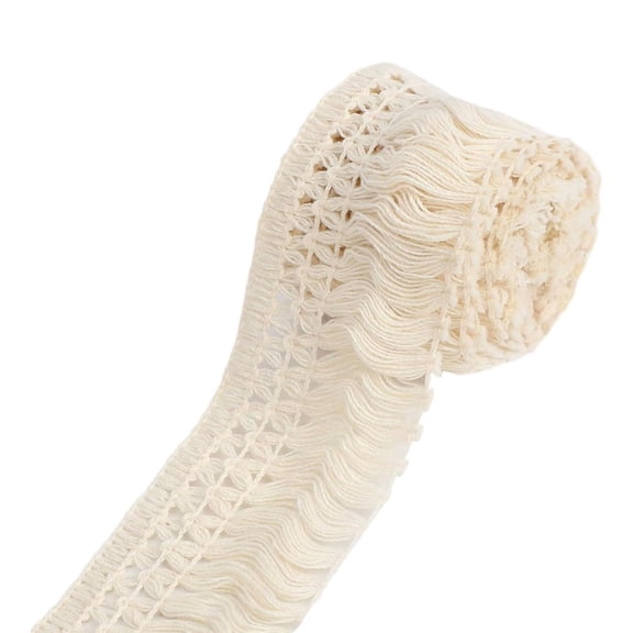 Yunhgft Boho Long Fringe Trim 6cm Wide Decorative Trim Beige Wide Sewing Fringe Trim for