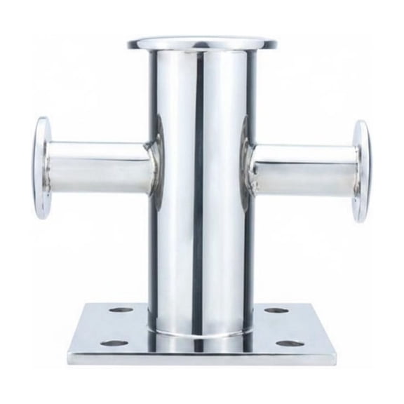 Yunhgft Bollard Dock Cleat Cross Rust Resistant 304 Stainless Steel Reliable Mooring for Coastal Marinas Pontoons and Jetties